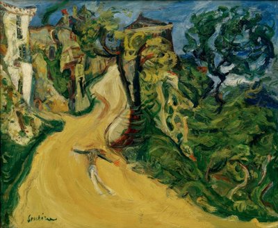 Ch. Soutine, Blauwe figuur (Stijgende straat in Cagnes) door Chaim Soutine